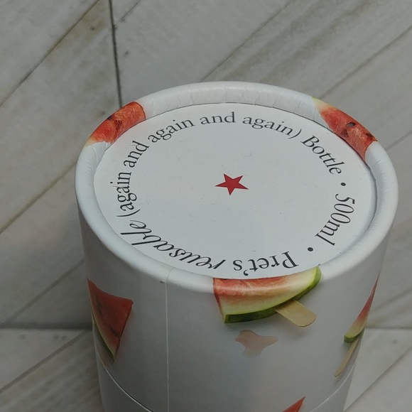 NEW Pret A Manger Reusable Water Bottle 500ml Watermelon Print Rare - Picture 2 of 6